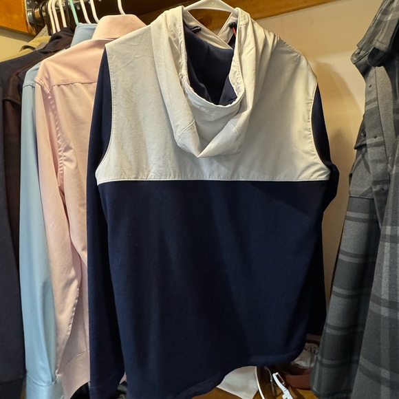 Men's ZERO Navy and White Hoodie - Picture 2 of 3